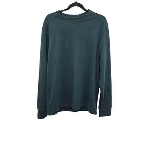 01.Algo Men's Green Long-Sleeve Quick Dry Thermal Shirt Moisture-Wicking Size L